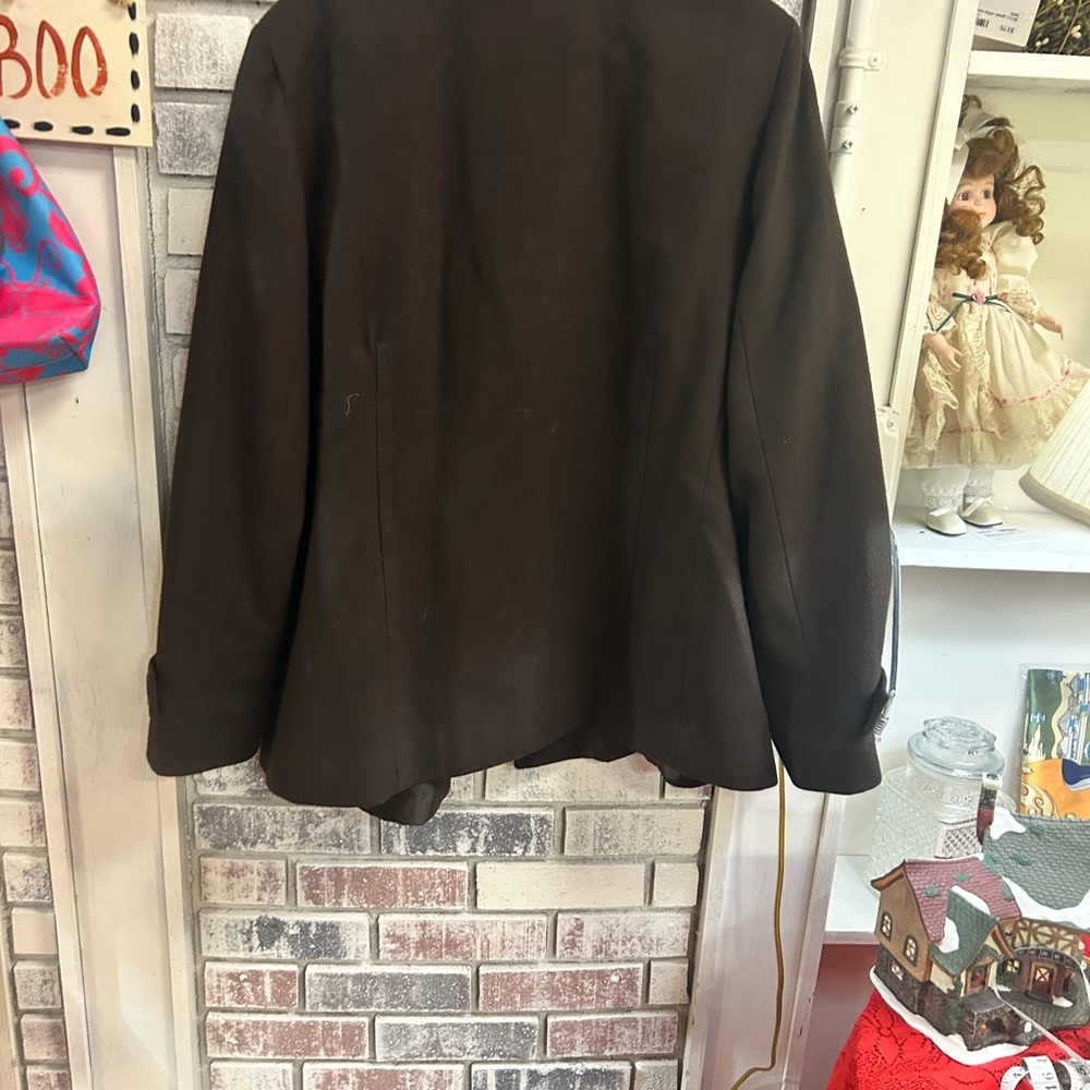 Centigrade Ladies Xl brown wool peacoat  coat - Picture 9 of 9